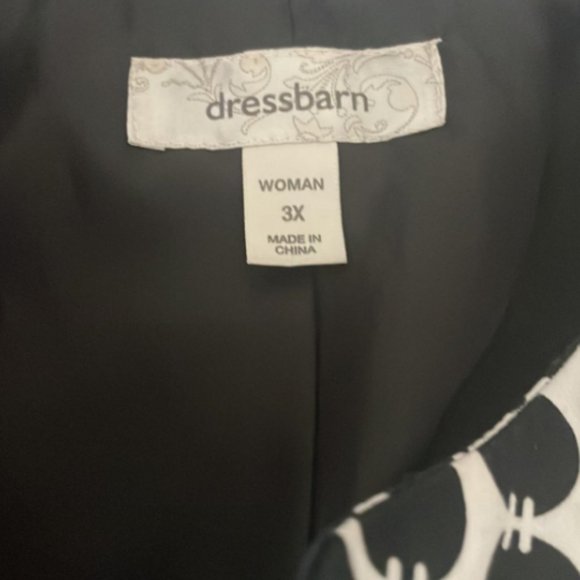 Dressbarn Geometric Print Blazer - Black & White, Size 3X - Picture 5 of 8